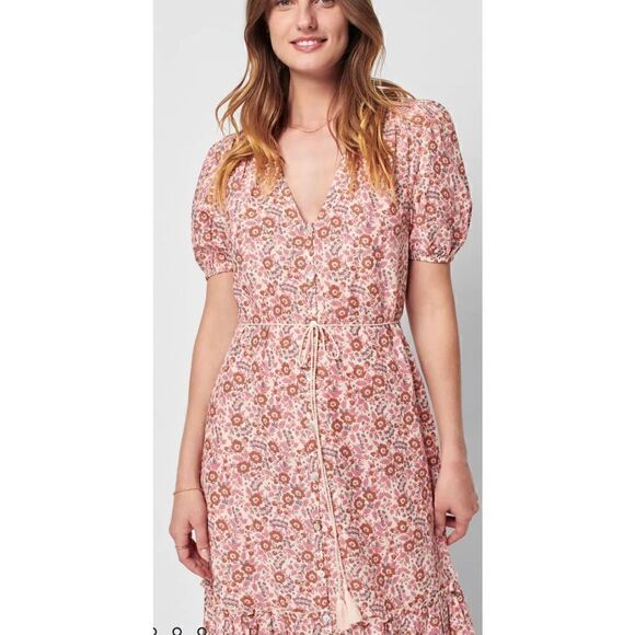 Faherty Orinda Organic Cotton Floral Maxi Dress NWT Size Small - Picture 2 of 13